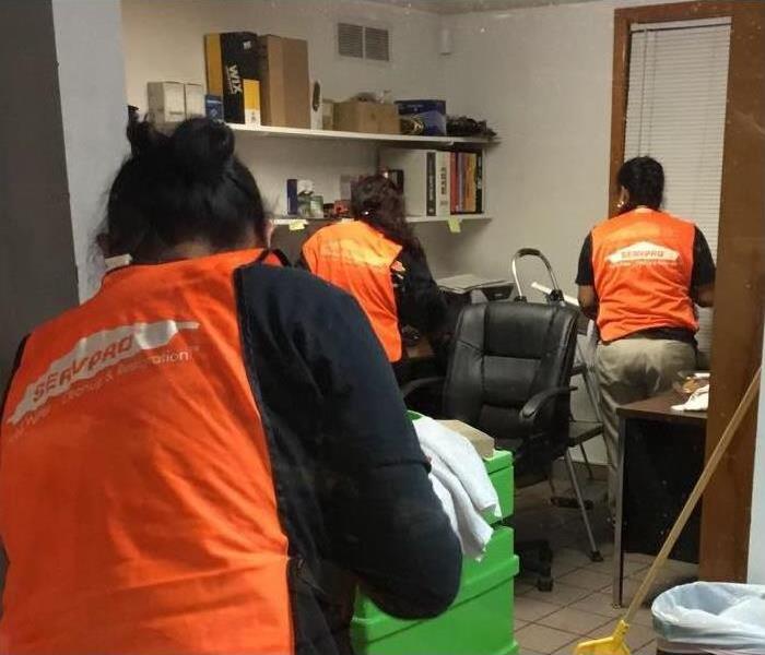 The same SERVPRO crew now hard at work to make it like it never happened